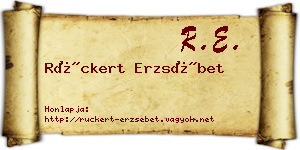 Rückert Erzsébet névjegykártya